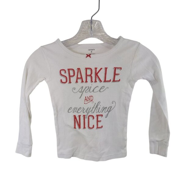 Carters & DKNY Girls Long-Sleeve Shirts Size 6 Cotton Blend Graphic Tops Set Of - Picture 2 of 11